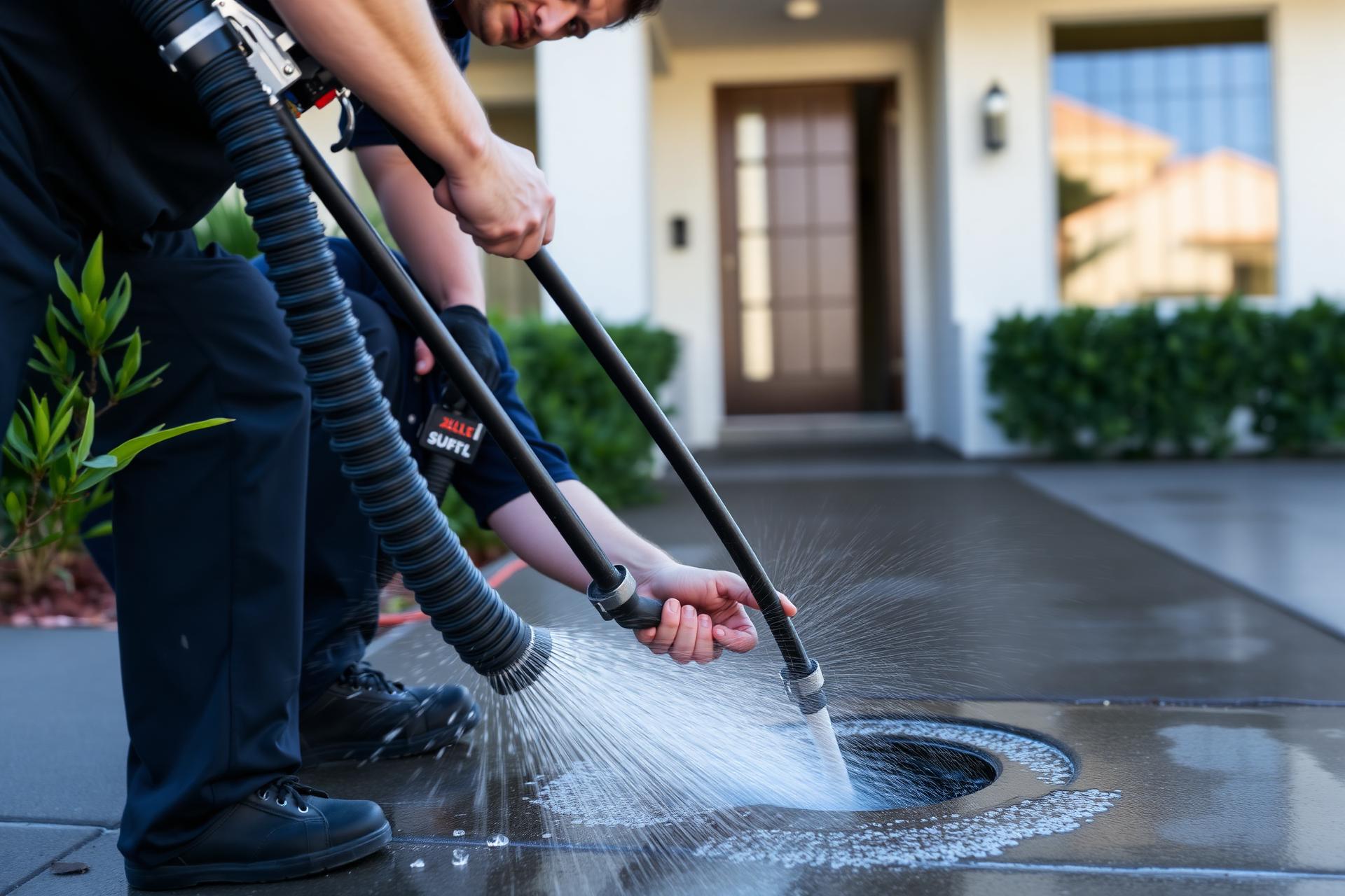 Drain and sewer unblocking with high-pressure jetter